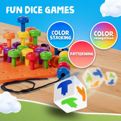 Skoolzy peg board set multicolor arrangement invites sorting and early math exploration