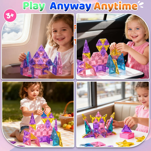 SKTMYY 45-piece set lets kids build bigger scenes at home or on trips.