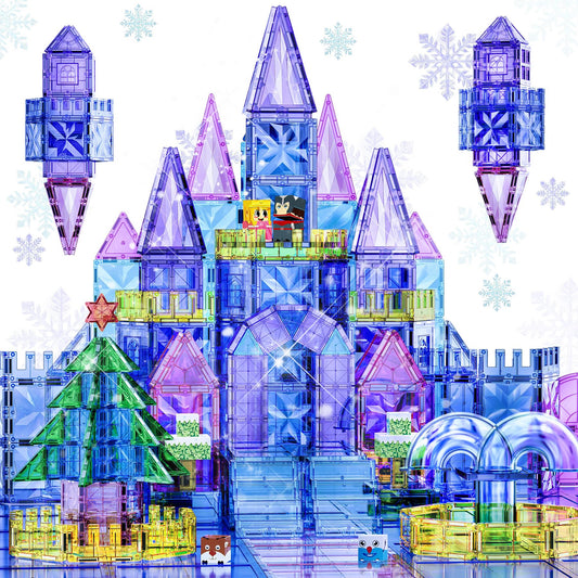 SKTMYY ice castle magnetic tiles spark imaginative building and creative play