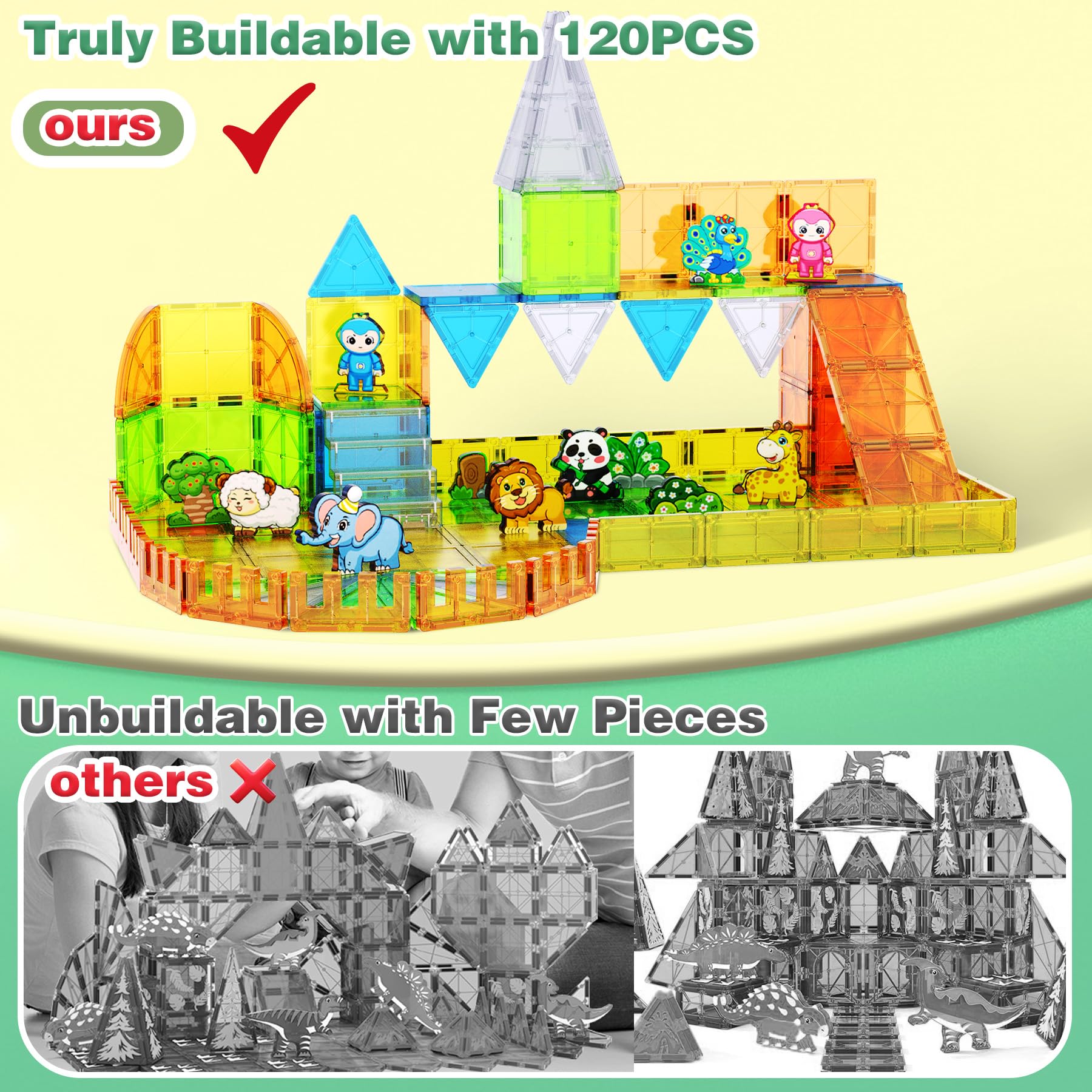 SKTMYY magnetic tiles windows and doors—open-ended zoo layouts take shape
