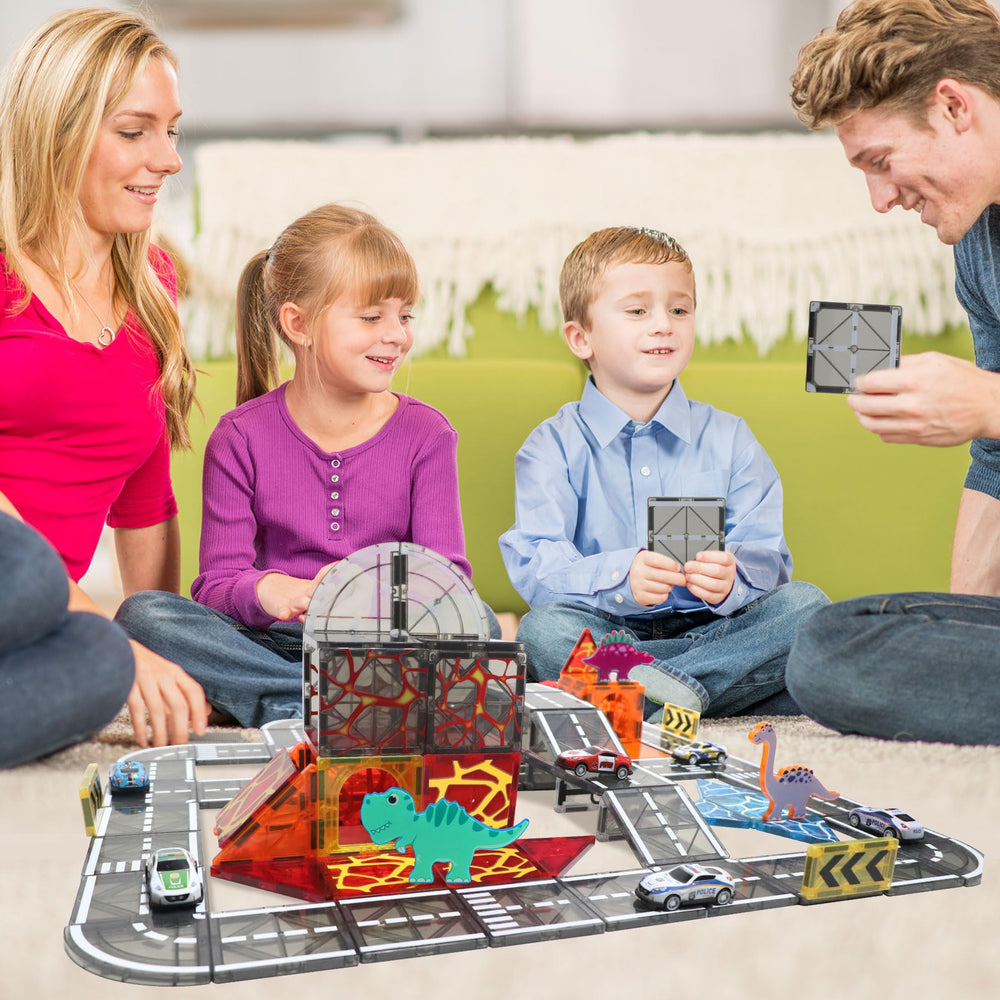 SKTMYY magnetic tiles compatibility enables merging with other brands.