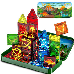 SKTMYY mini dinosaur tiles travel box for imaginative play