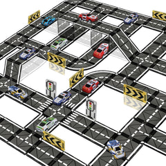 SKTMYY road tiles 32-piece set for creative roadway play and building.