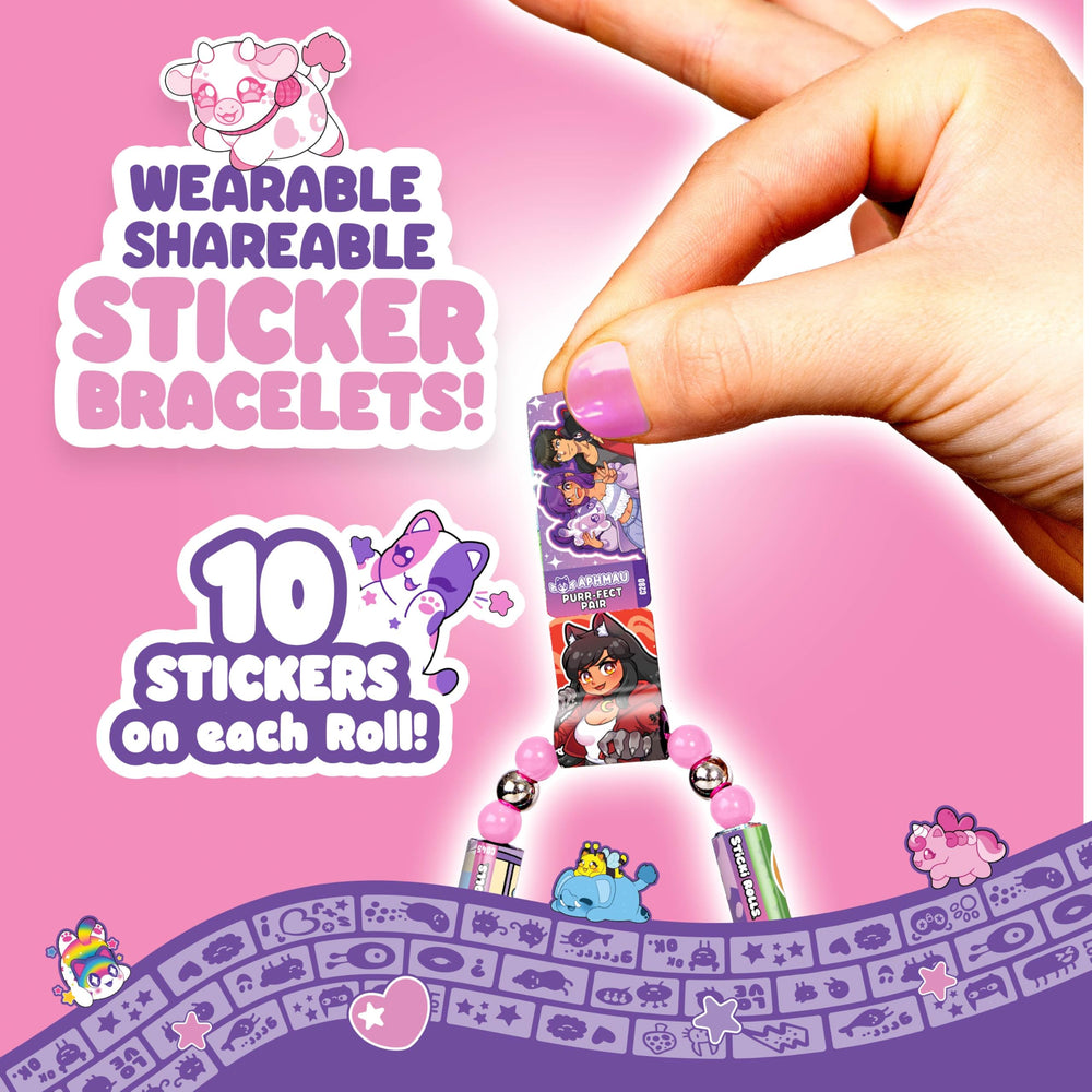Sky Castle Sticki Rolls Aphmau foil stickers; restickable and mess-free for notebooks.