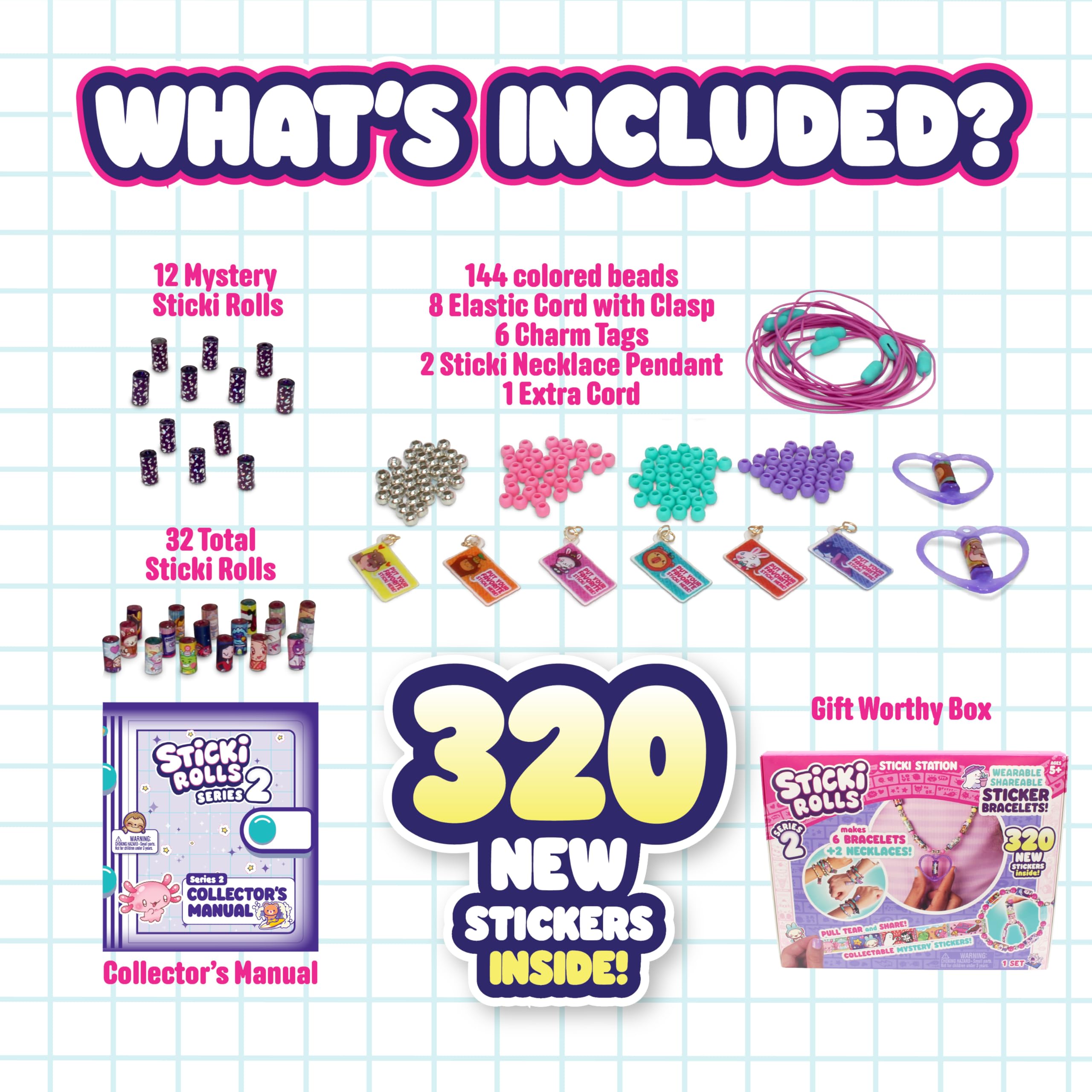 Sky Castle Sticki Rolls Station necklace ideas with two pendants for customization.
