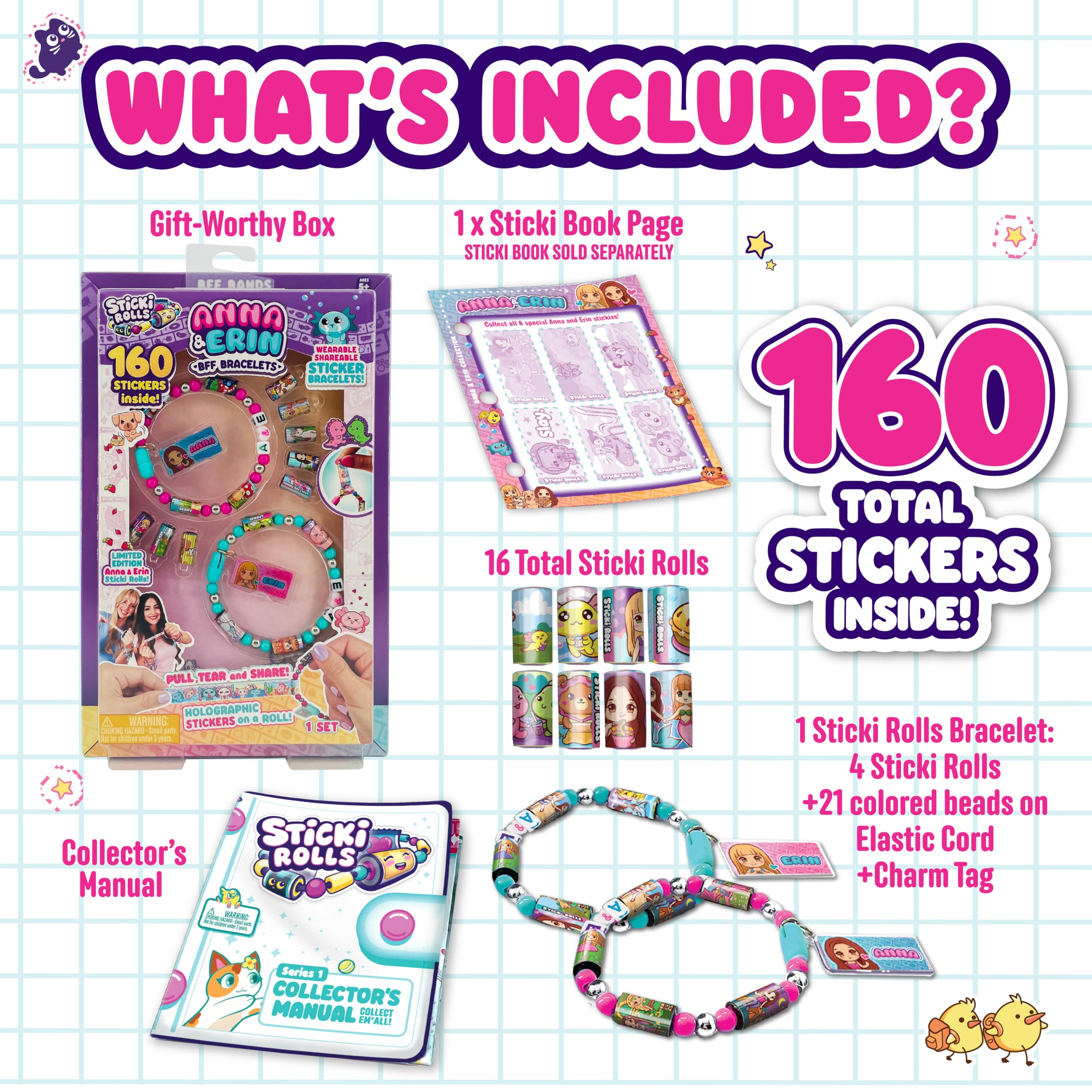 Sky Castle Sticki Rolls sticker pack showing 160 designs for collecting and swapping with friends.