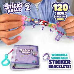Pull and share stickers from the bracelet for instant creativity with Sky Castle Sticki Rolls.