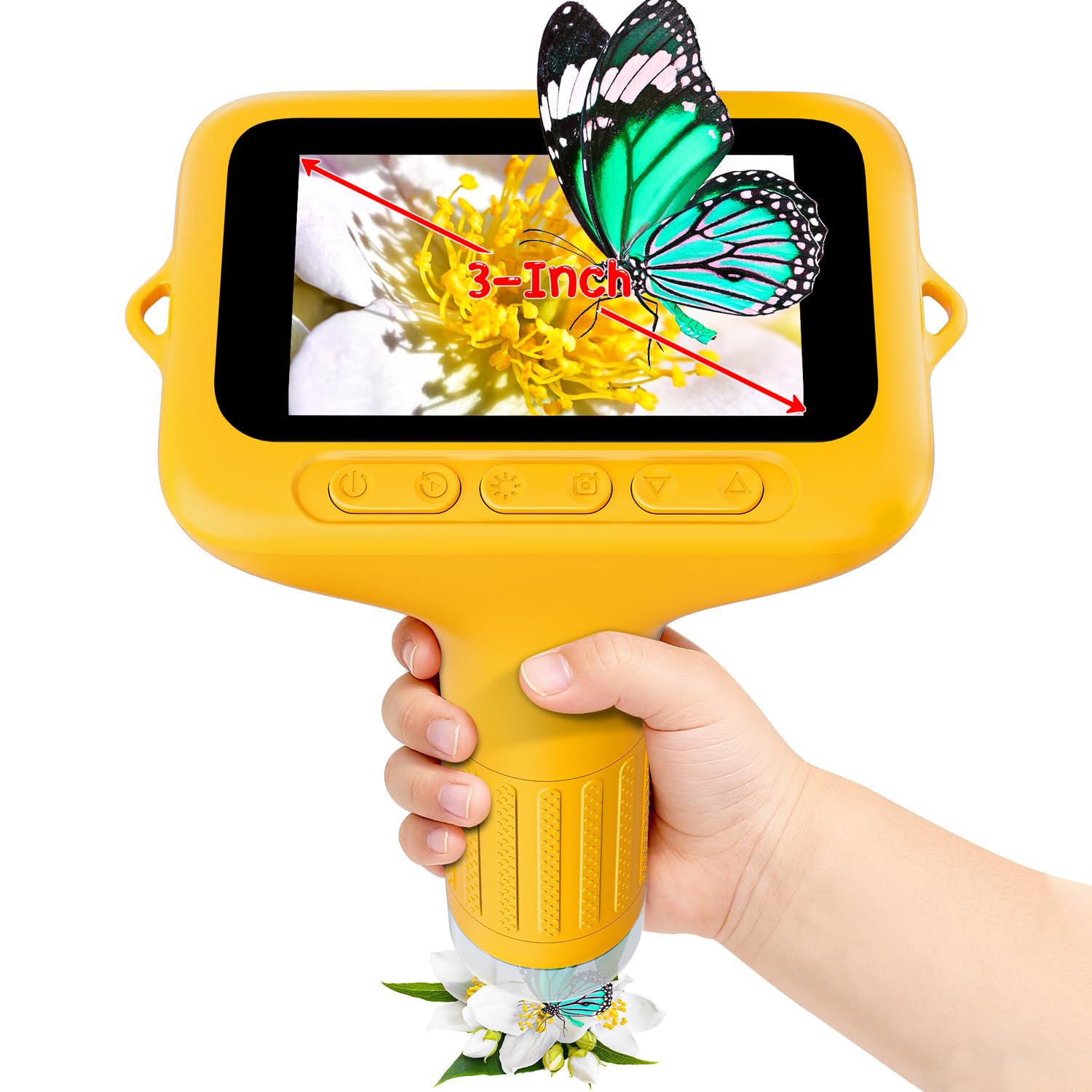 SKYBASIC digital microscope with 3-inch screen for kids exploring tiny details