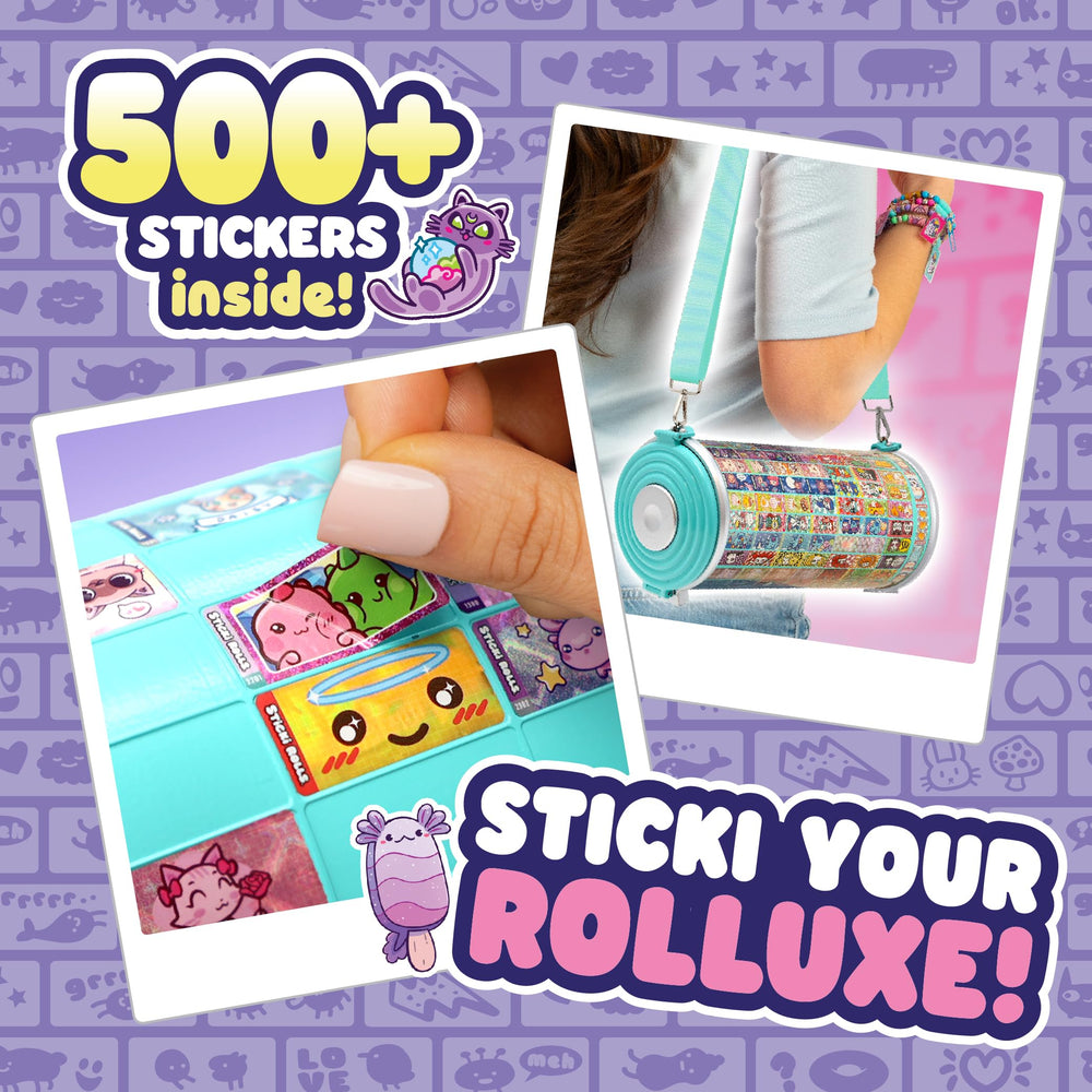 Sky Castle Sticki Rolluxe 2 teal jumbo stickies included for dramatic room décor reveals.