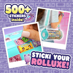 Sky Castle Sticki Rolluxe 2 teal jumbo stickies included for dramatic room décor reveals.