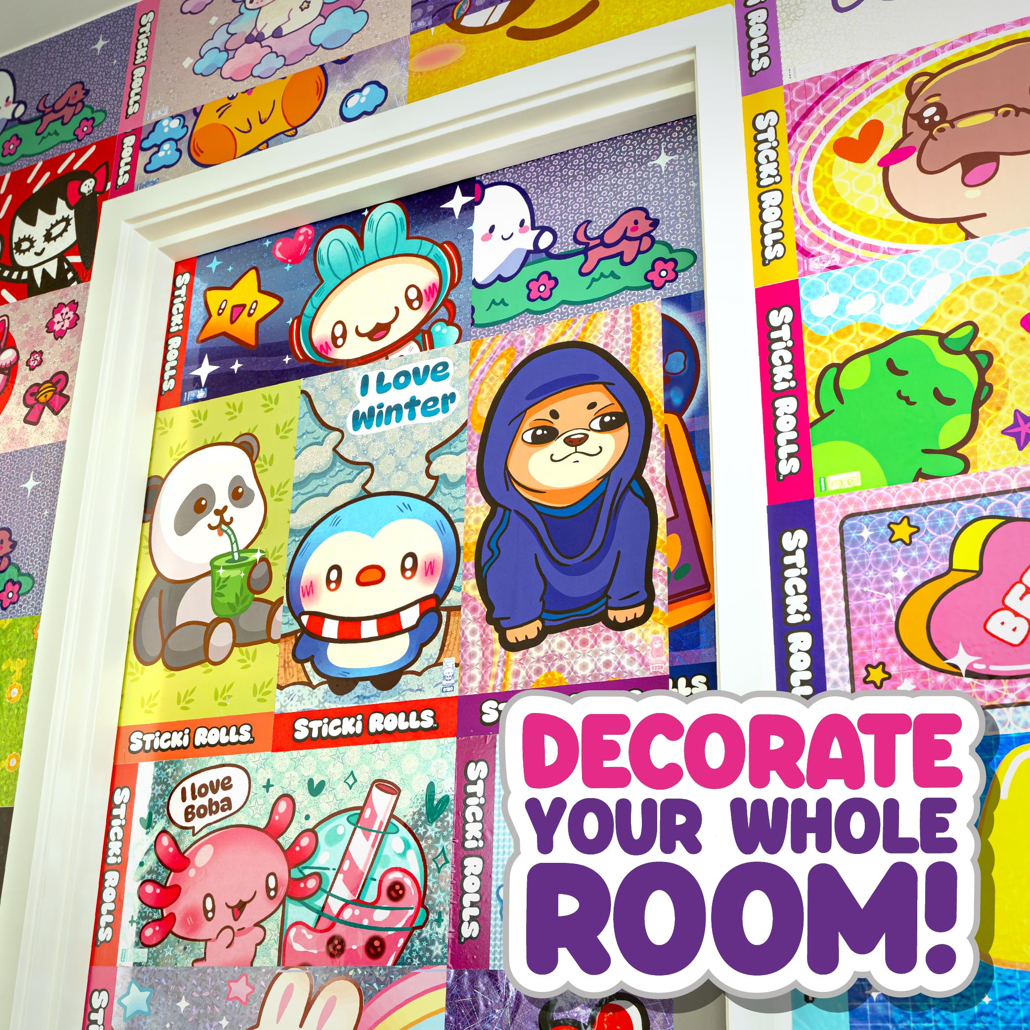 Sky Castle Sticki Rolls restickable peel-off design keeps surfaces clean.