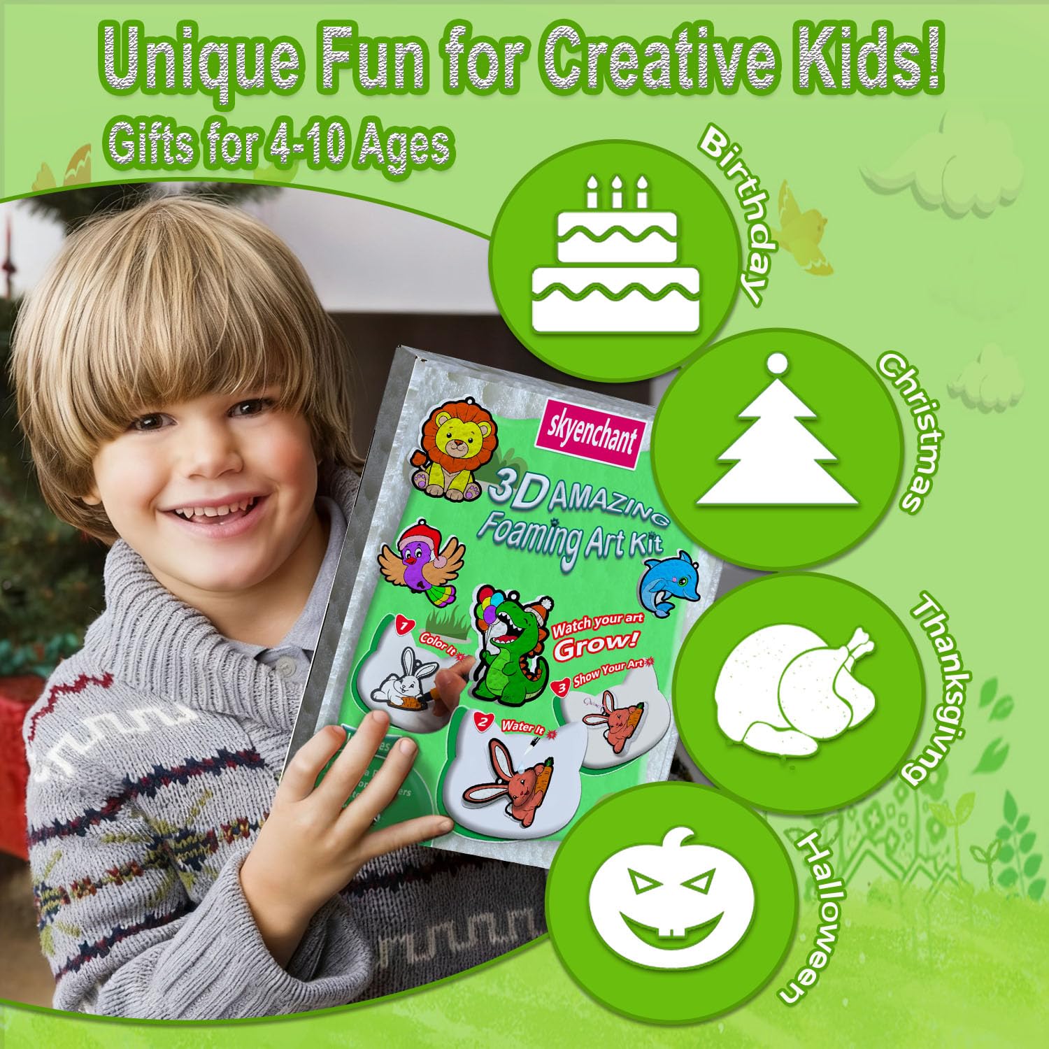 Skyenchant Aqua 3D art packs display-ready crafts to brighten backpacks.