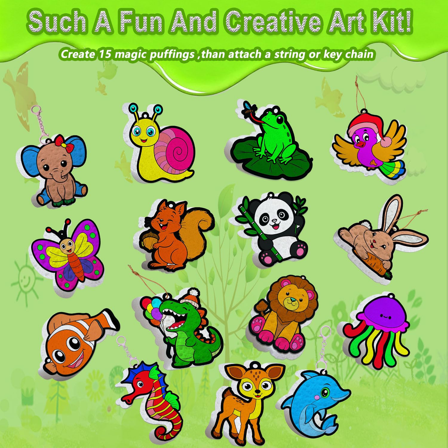 Skyenchant Aqua durable keychains convert finished art into handy accessories.