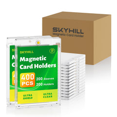 Skyhill 200ct magnetic card holders showcase crystal-clear protection for trading cards.