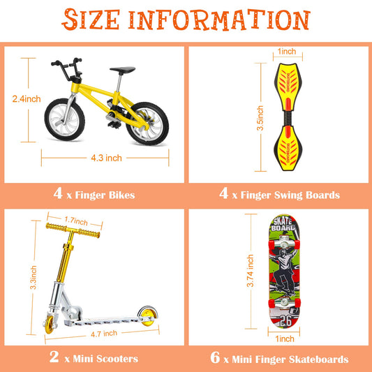 Skylety four finger bikes with rotating head for lifelike mini rides.