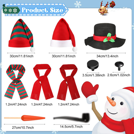 Skylety snowman decor kit scarf adds cozy color to winter scenes.