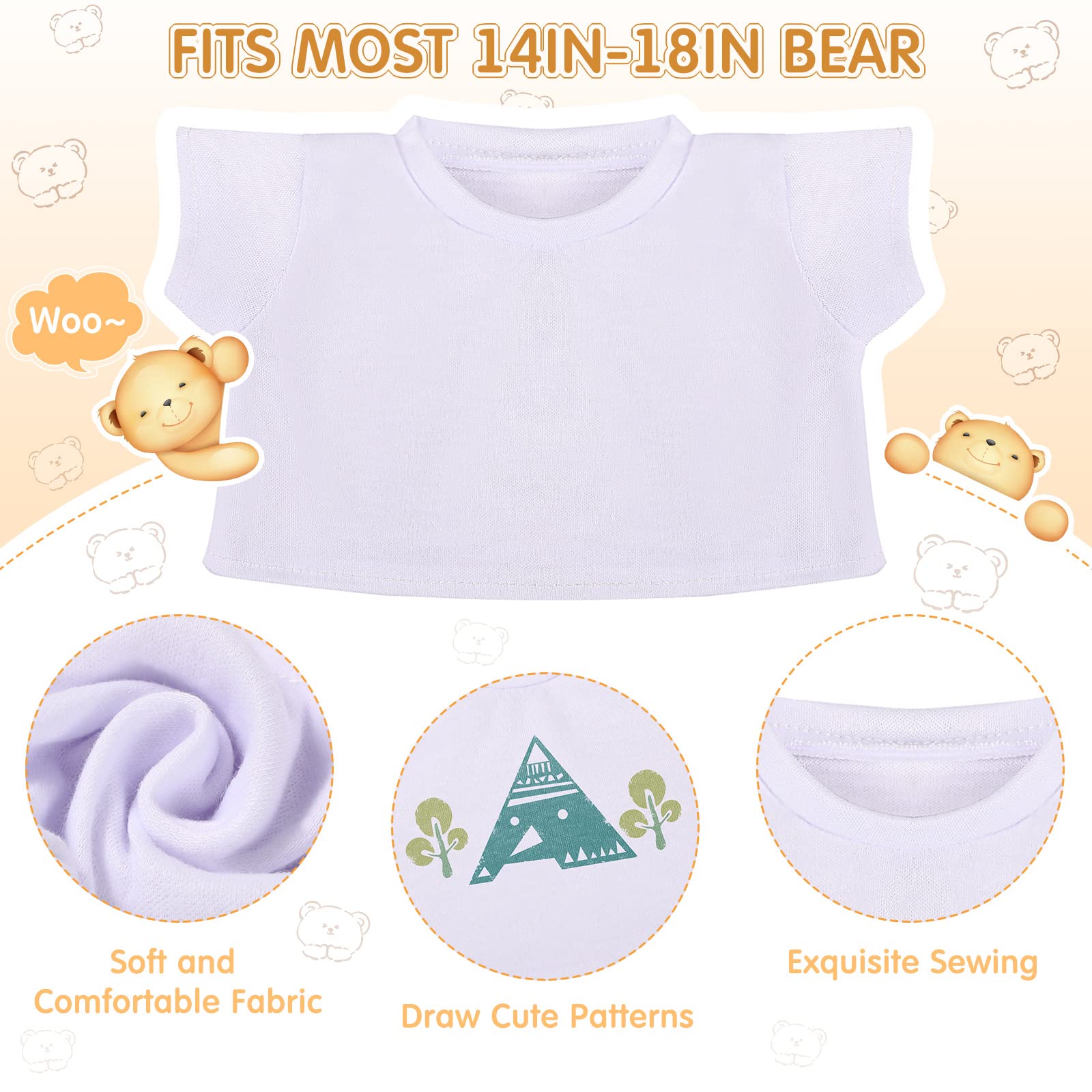 Skylety bear doll outfit close-up highlights cozy material ideal for everyday wear