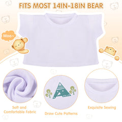 Skylety bear doll outfit close-up highlights cozy material ideal for everyday wear