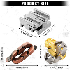 Skylety brain teaser metal puzzle with different shapes offering varied challenges and fun.