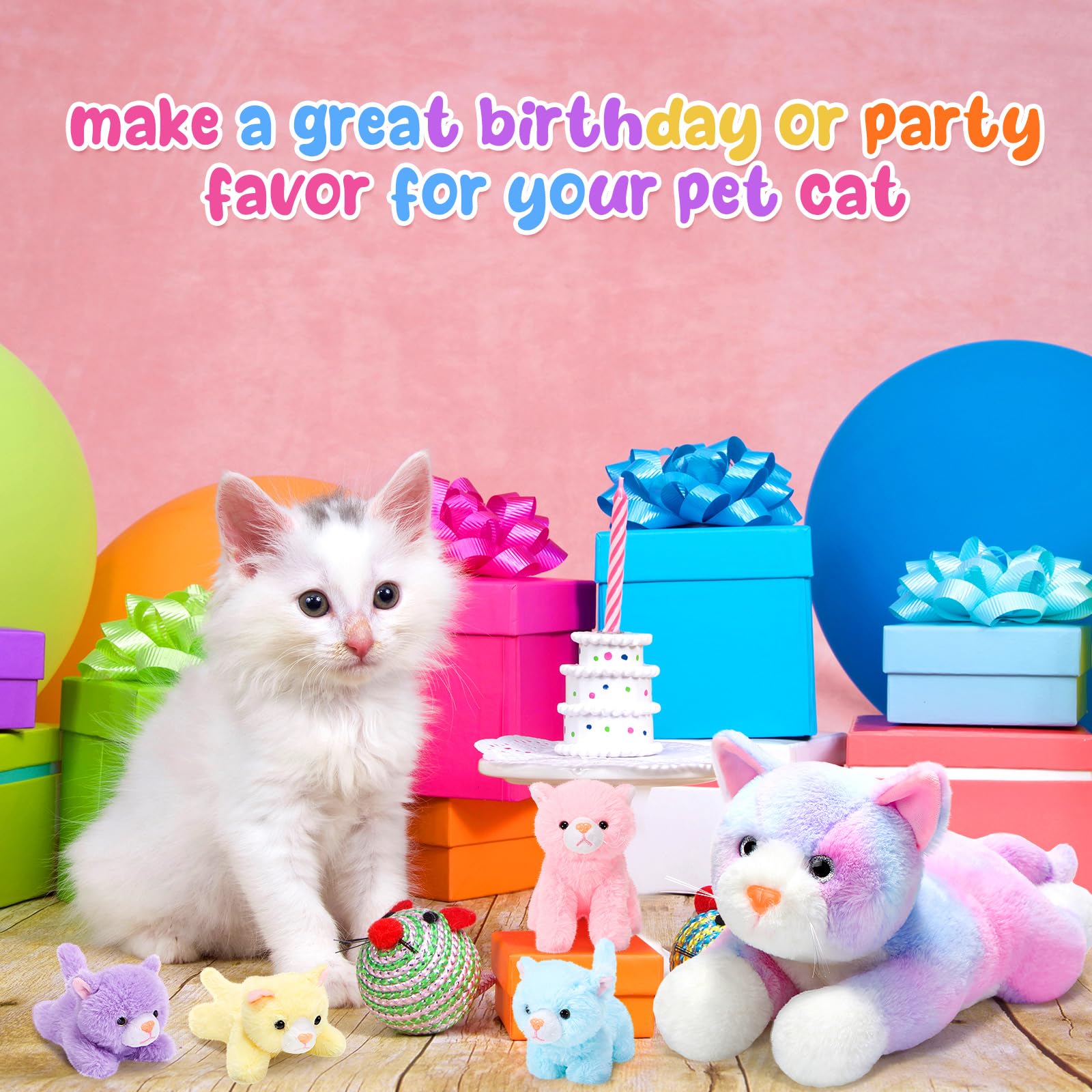 Gift-ready Skylety cat plush set packaging for holidays