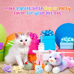 Gift-ready Skylety cat plush set packaging for holidays