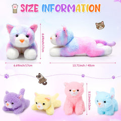 Skylety kittens inside mommy belly plush set for imaginative play