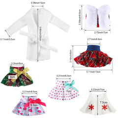 Skylety plaid skirt for dolls creates stylish holiday outfits