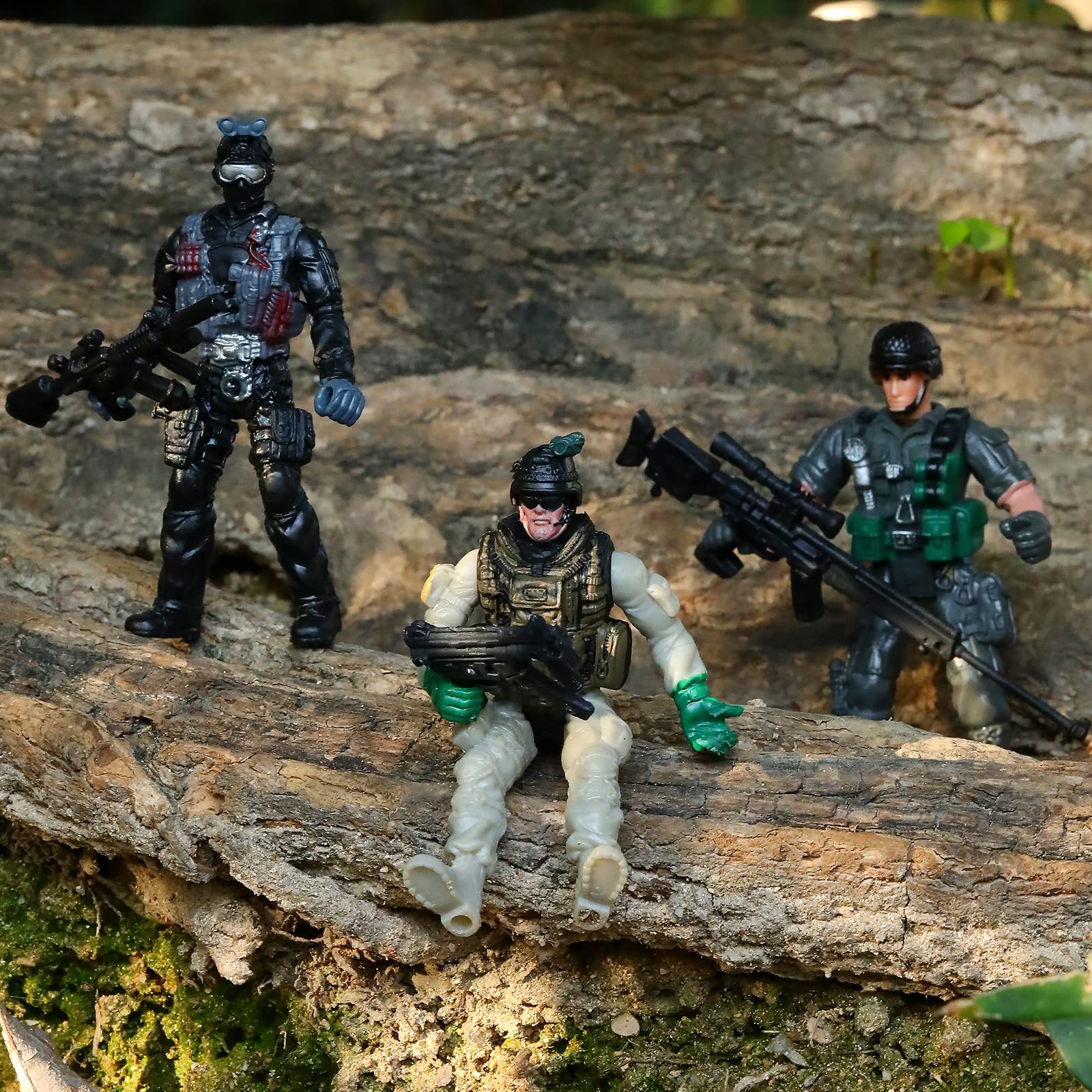 Skylety compact 4-inch figures easy to tuck in bags and party favors.