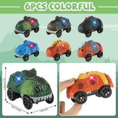 Skylety dino car with rubber rims improves grip and stability