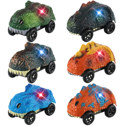 Skylety dinosaur track car LED front view for glowing play