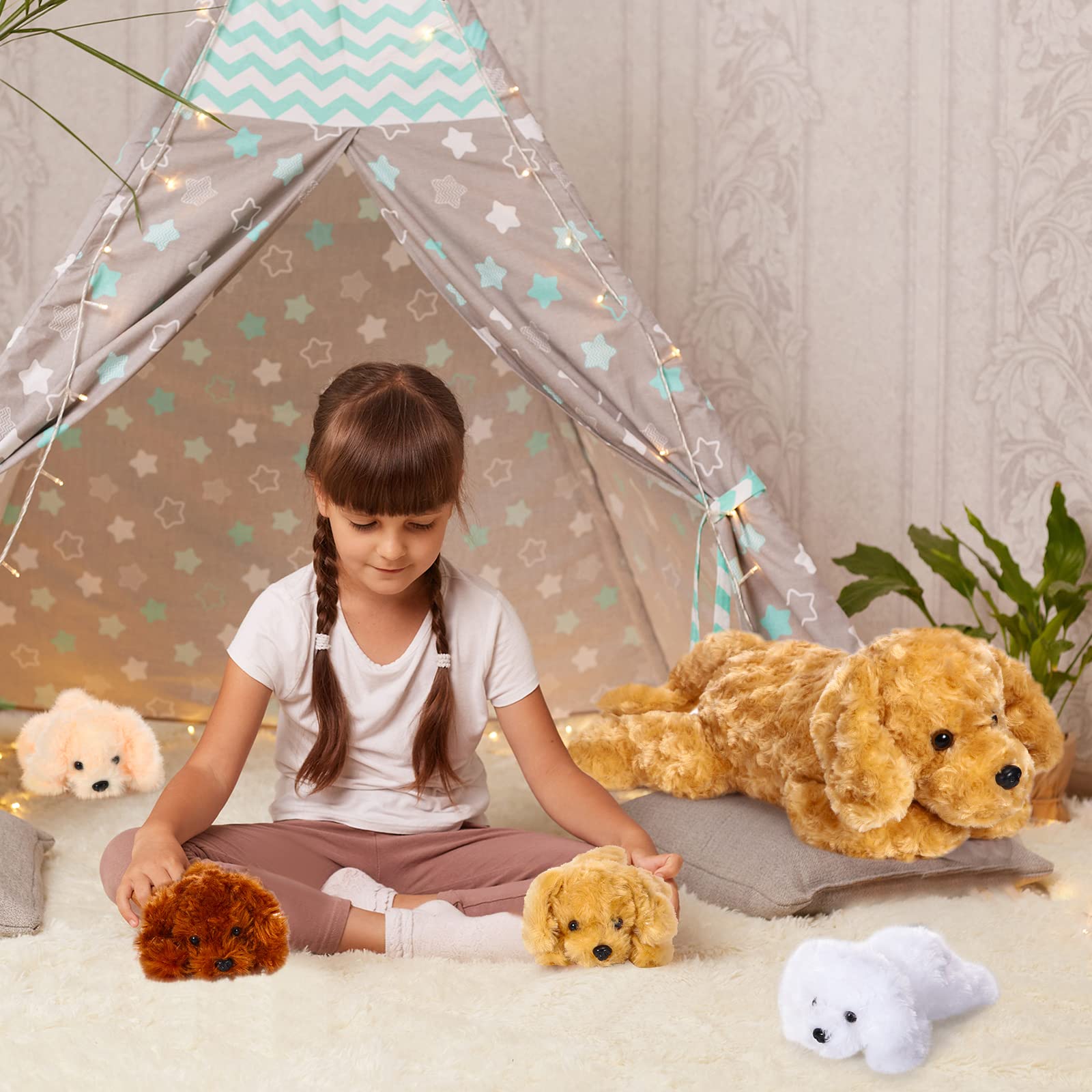 Skylety Valentine gift dog plush ideal for birthday parties and cuddly moments.
