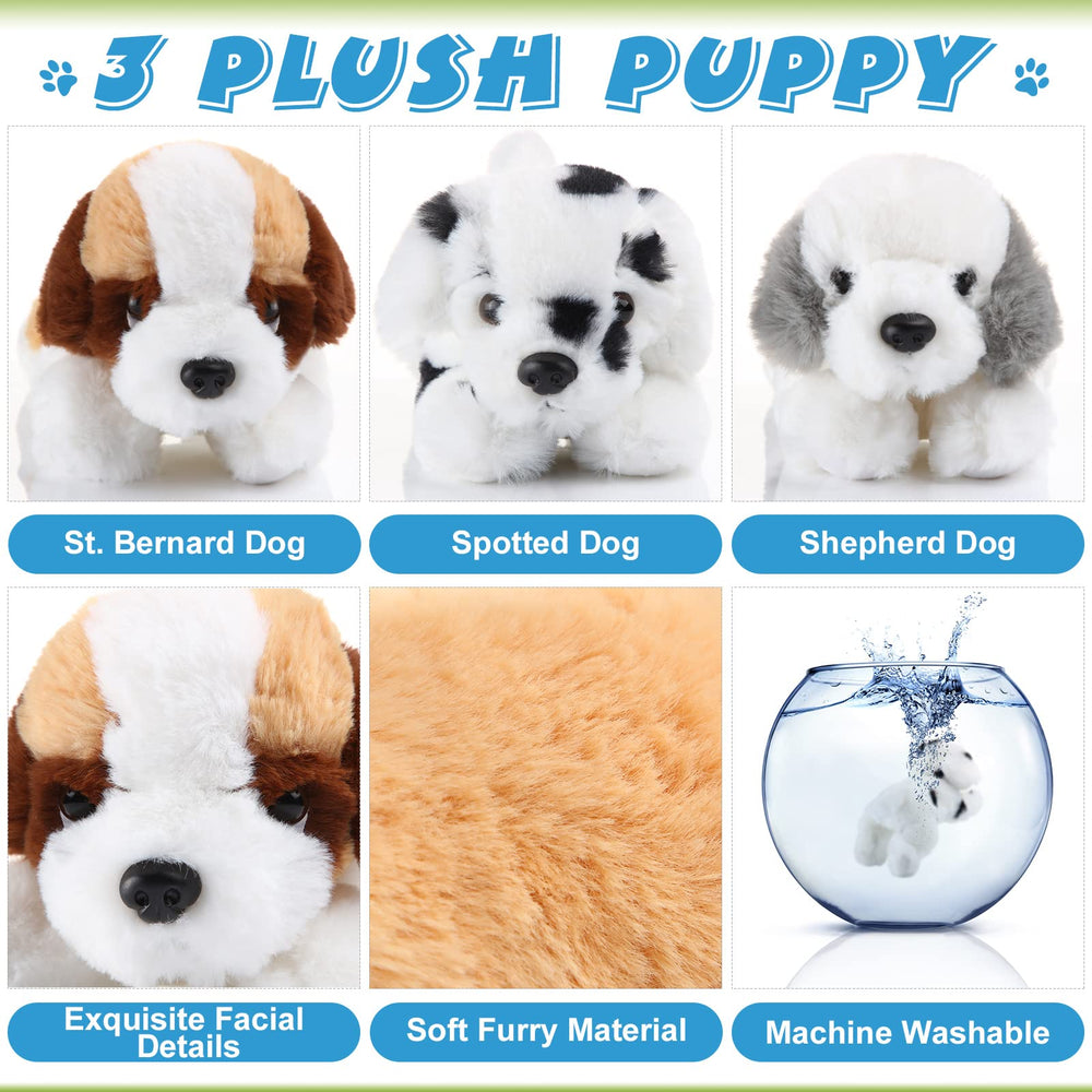 Skylety Spotted dog plush 7in, colorful cuddle buddy