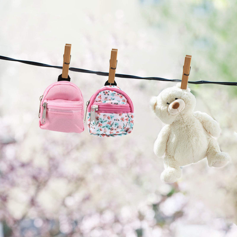 Skylety doll backpacks store hair accessories, necklaces, and tiny keys securely