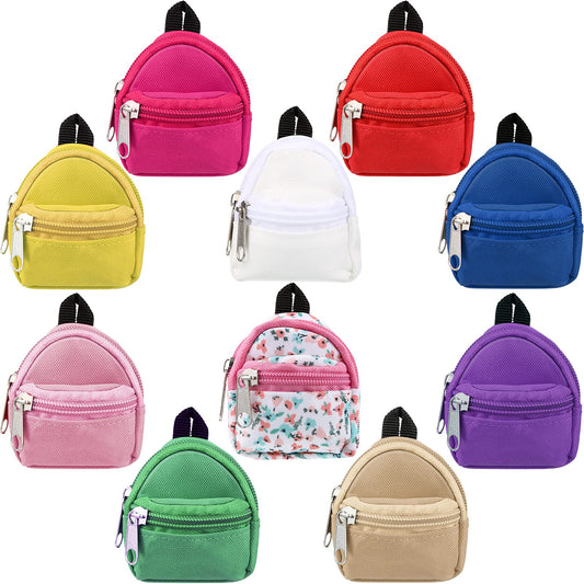 Skylety doll backpacks in a colorful set for quick outfits and storage