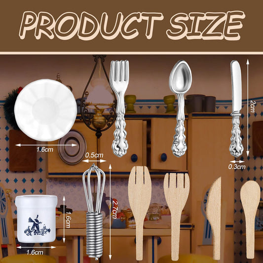Skylety egg beater utensils for charming miniature kitchen setups and gift-ready displays.