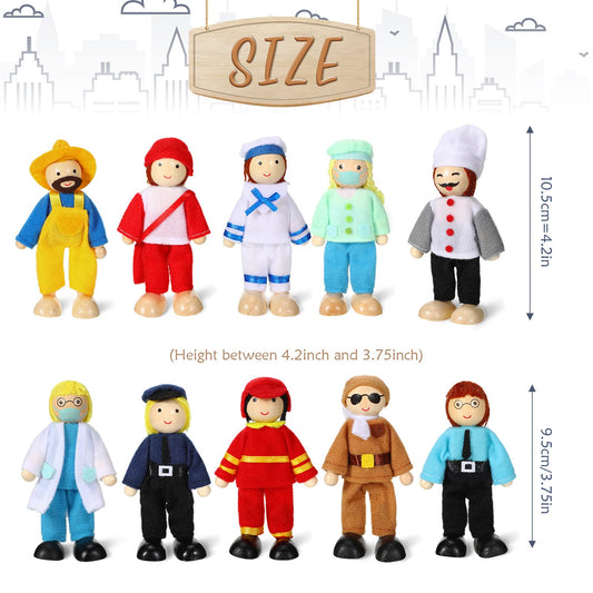 Skylety wooden cook figure for kitchen role-play and storytelling.