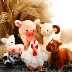 Skylety farm plush horse, 10 inches, soft buddy for adventures.