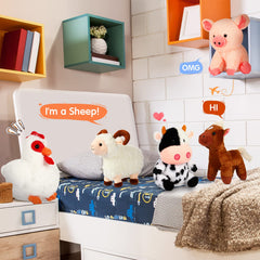 Skylety farm plush pig, 10 inches, cute companion for stories.