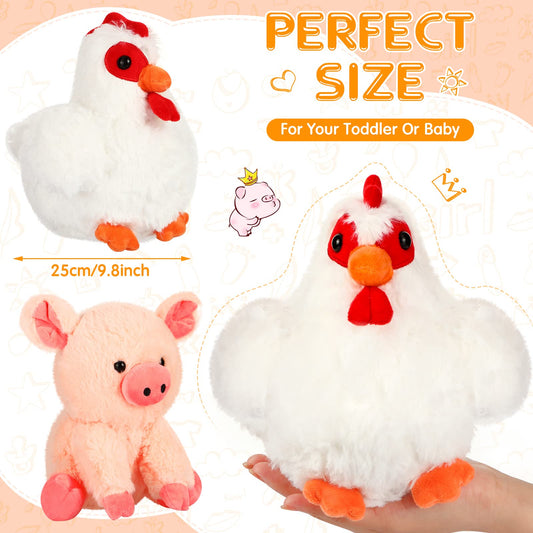Skylety farm plush sheep, 10 inches, soft friend for hugs and learning.
