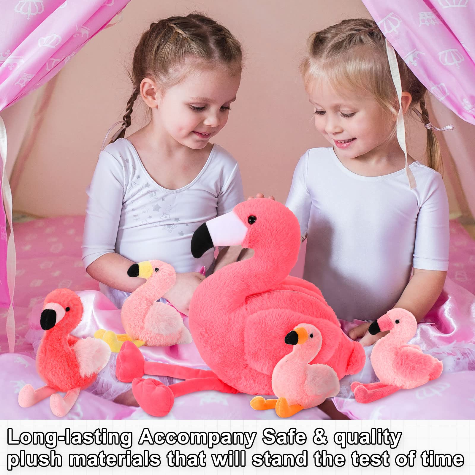 Skylety flamingo plush made from soft cotton fabric for gentle touch