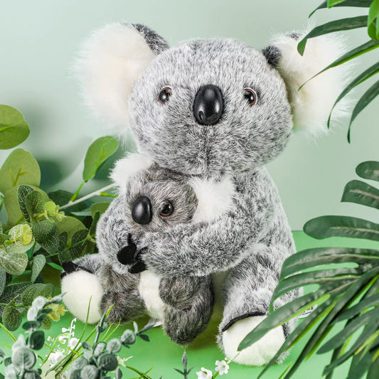 Skylety koala mother plush, 10.63 inches, a soft cuddle companion.