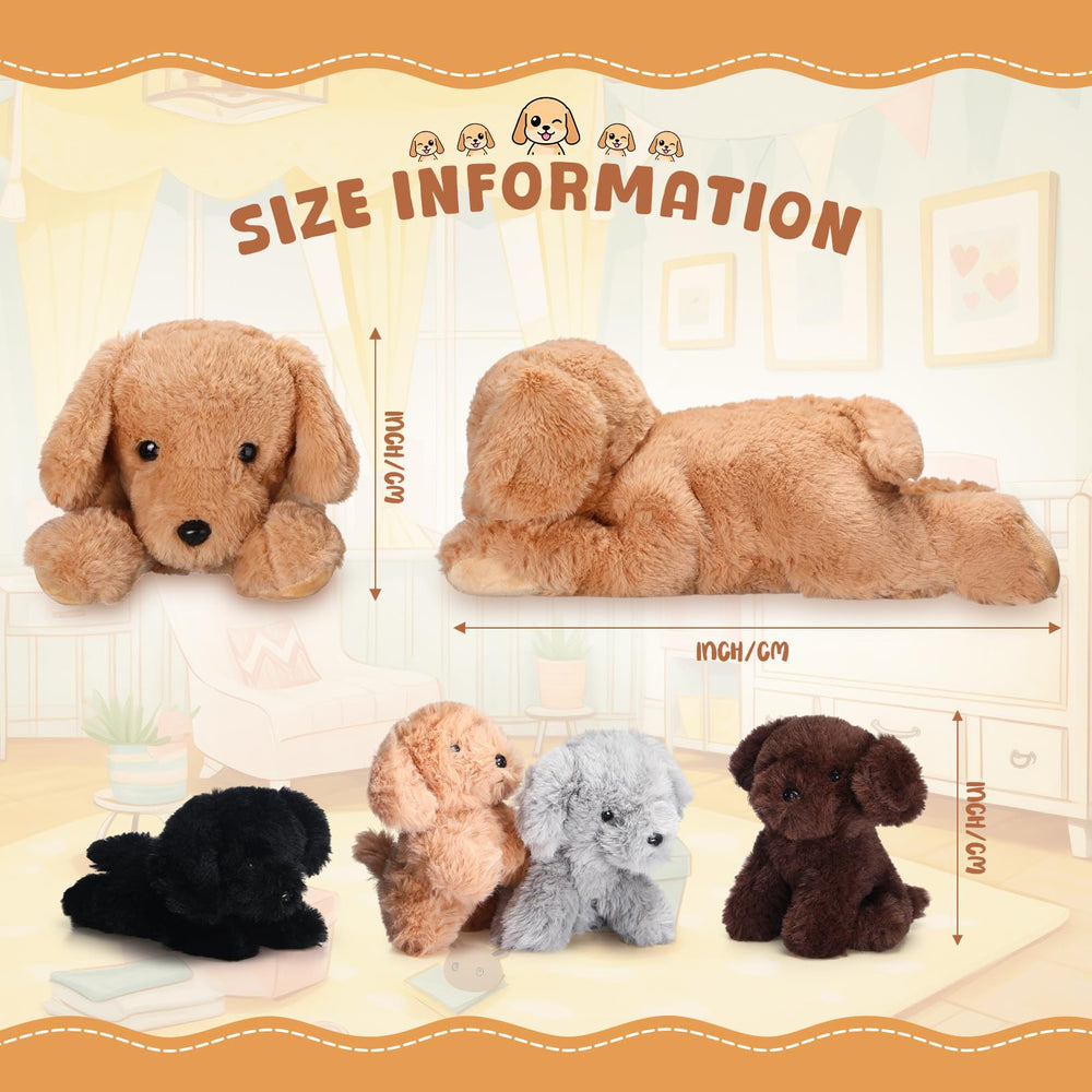 Skylety mini puppies inside plush shown in close-up for cuddly playtime realism