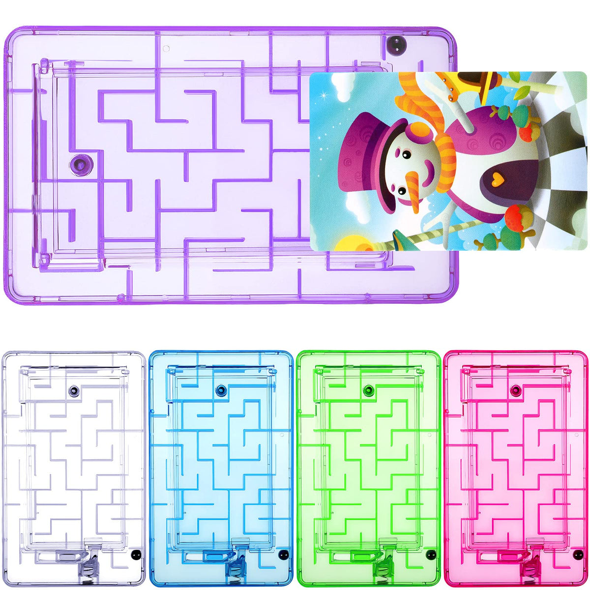 Skylety Money Puzzle Box Clear: portable gift card holder with engaging maze challenge