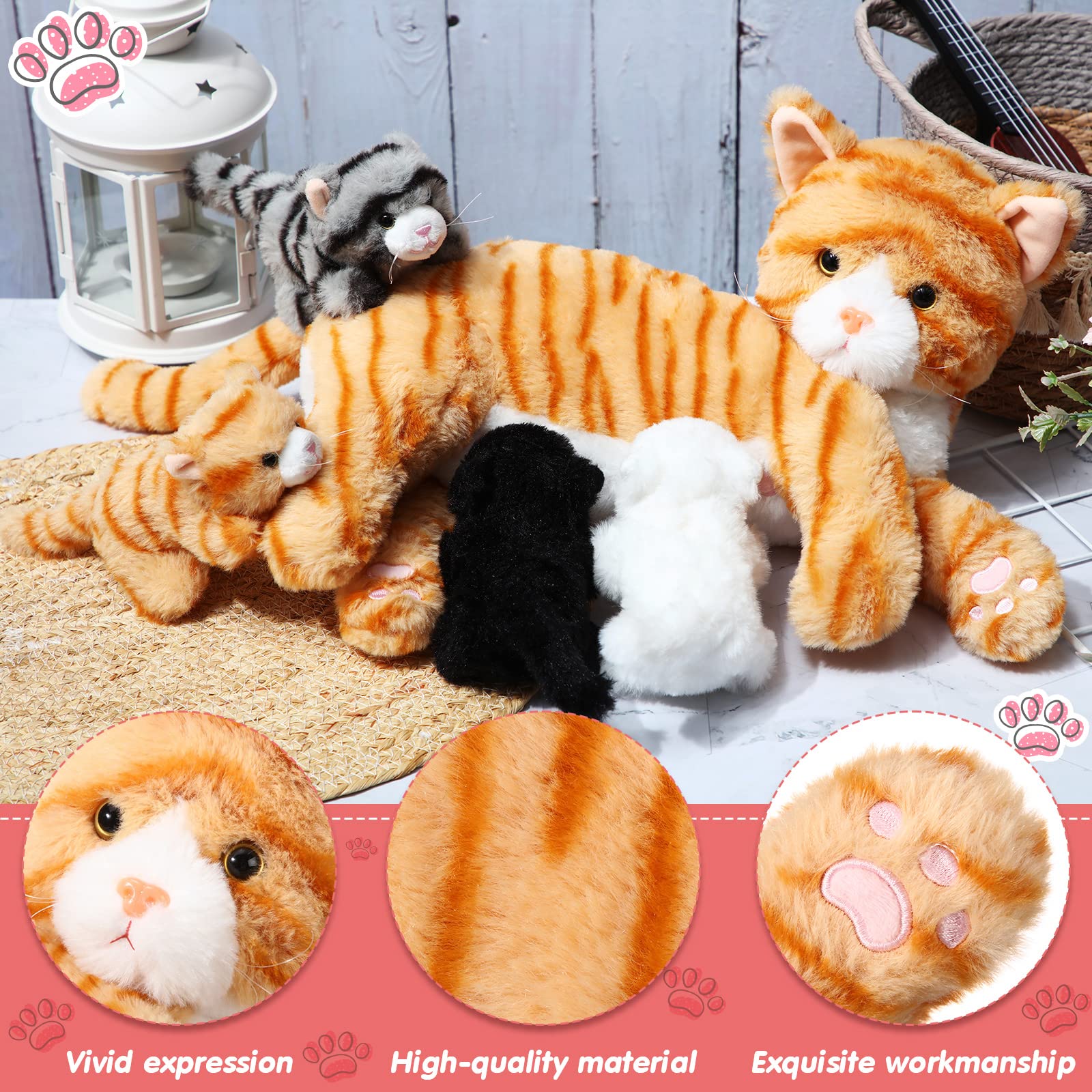 Skylety mommy cat fur close-up, soft plush texture invites cozy cuddles.