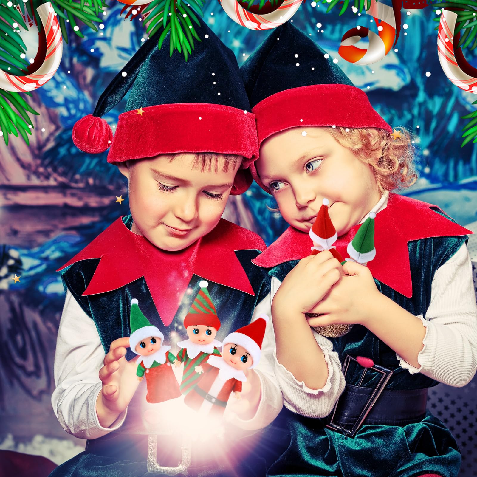 Skylety tiny elf toys as socks fillers for surprises.