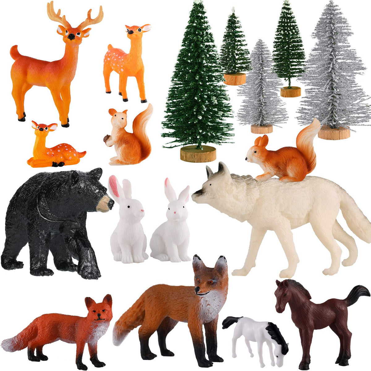 Skylety squirrel figurine for imaginative play and cake toppers