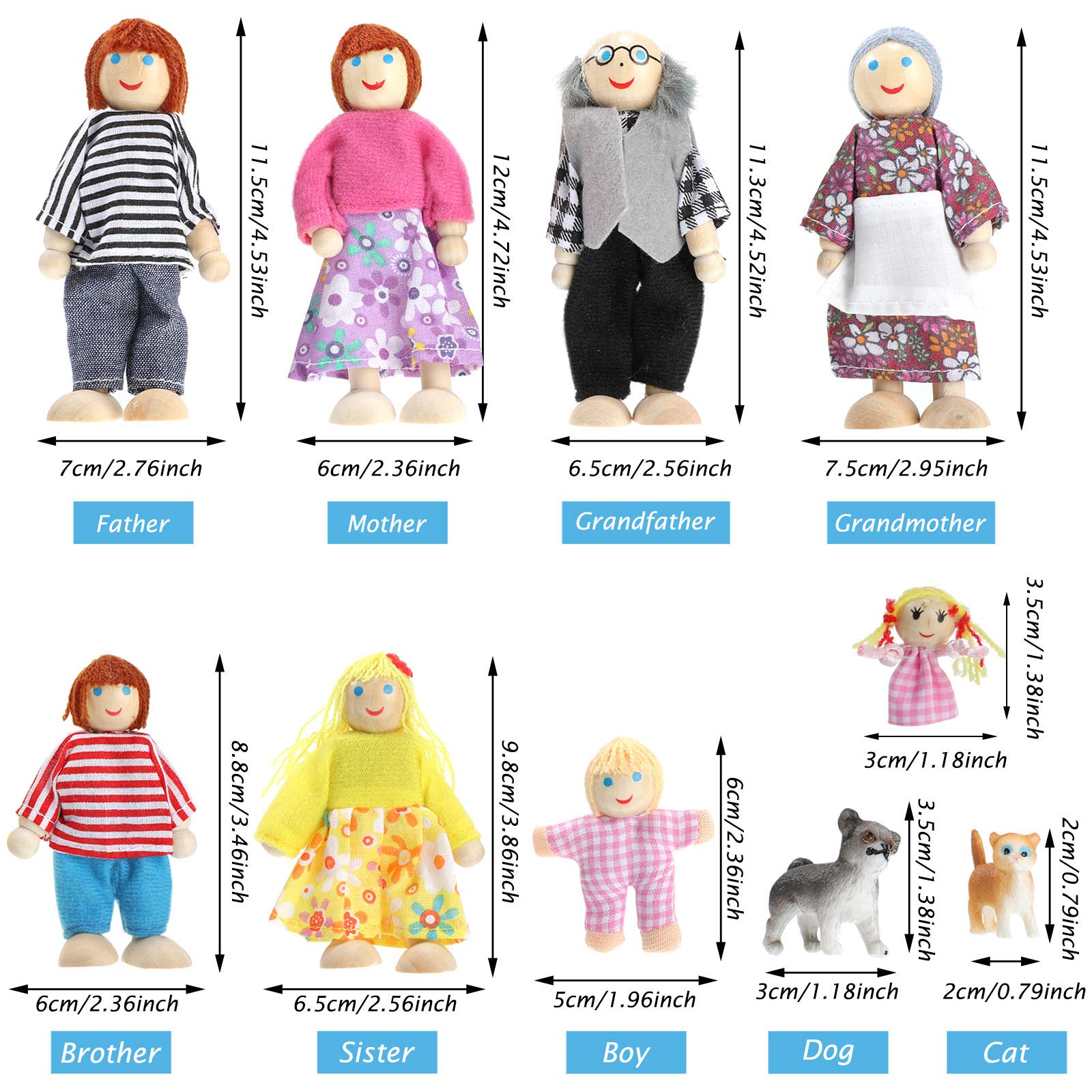Skylety wooden parent figure with movable limbs for dynamic poses.