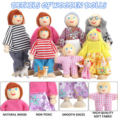 Skylety wooden three children figures to spark storytelling.