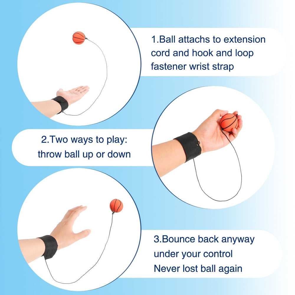 Skylety wrist return ball basketball-style bright colors for playful catching and training