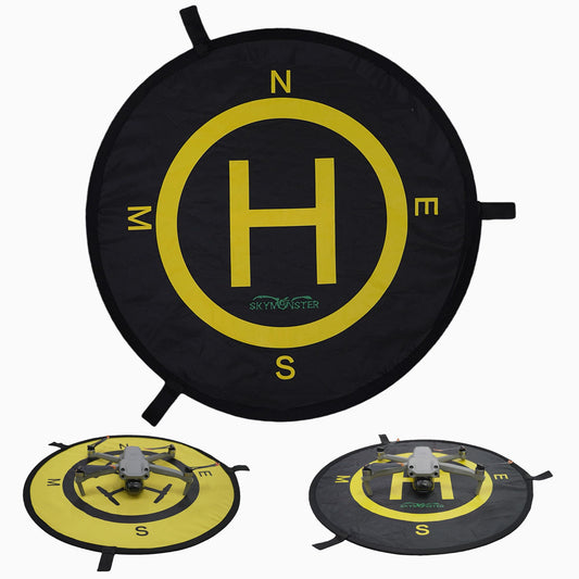 SKYMONSTER 21-inch landing pad unfolded for precise drone takeoff